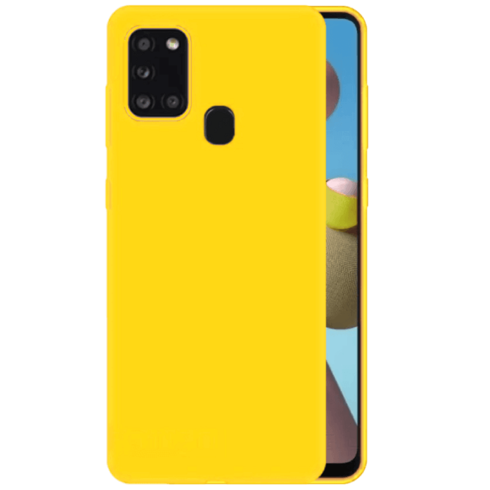 Mocaa Samsung Galaxy A21s Telefoonhoesje Slim-Fit Geel