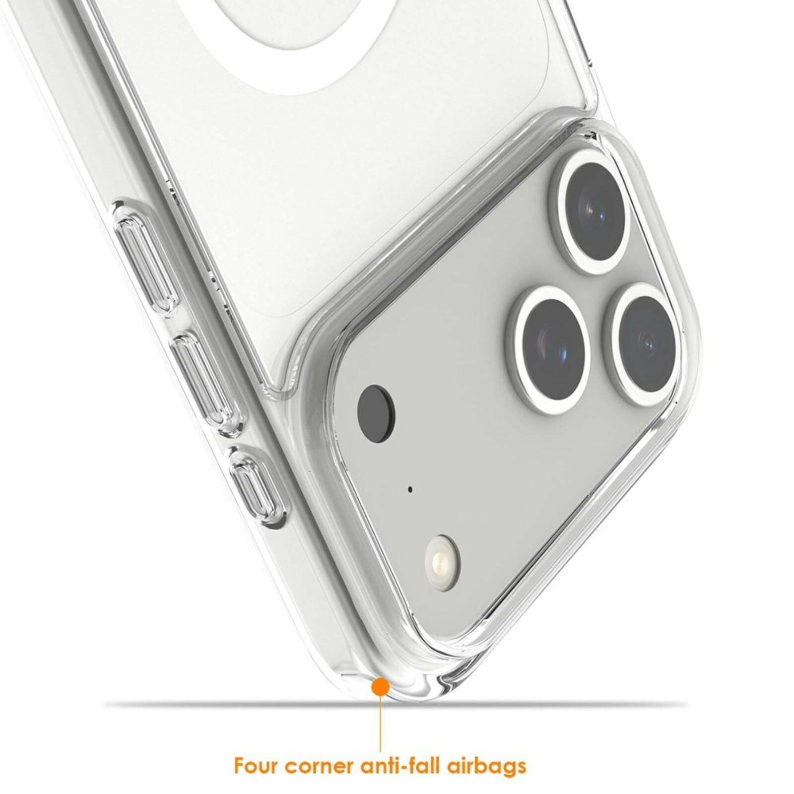 CaseBody Apple iPhone 17 Pro MagSafe Airbag Hoesje Transparant