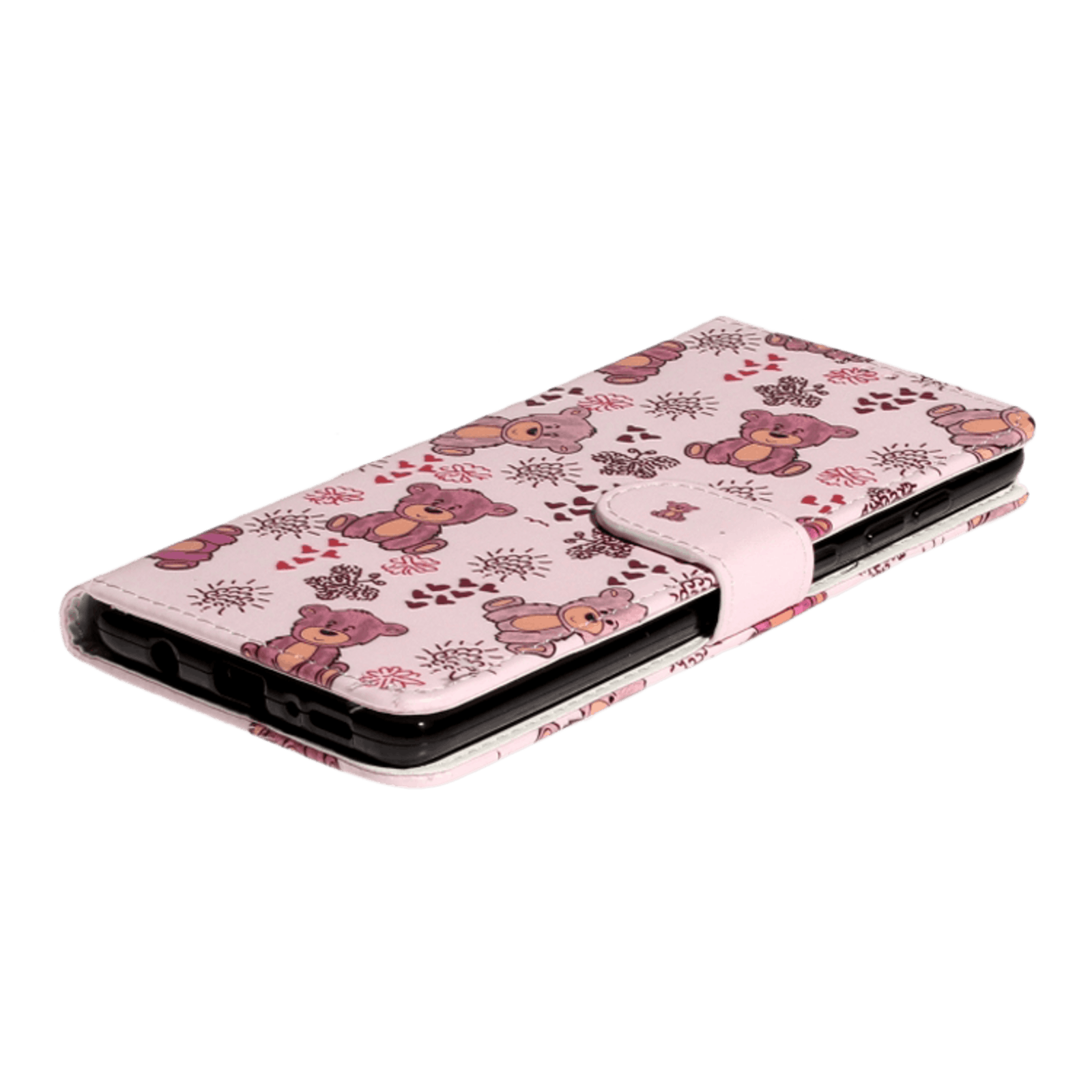 Comfycase Samsung Galaxy A71 Cutie Bears Booktype Hoesje Roze