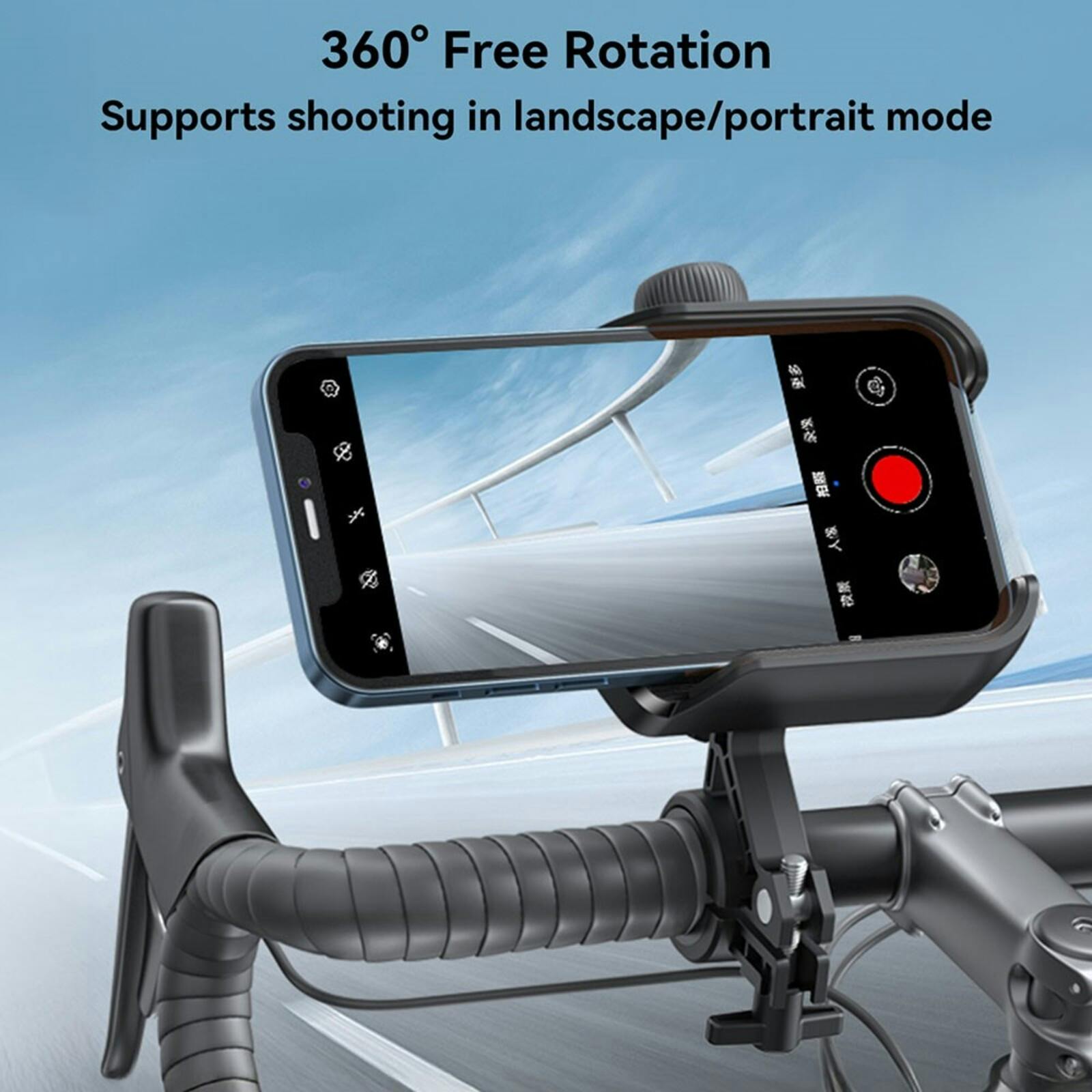 Joyroom 360 Graden Draaibare Fietshouder Zwart