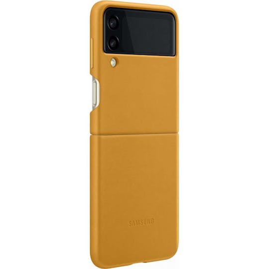 Samsung Galaxy Z Flip3 Leren Hoesje Mustard
