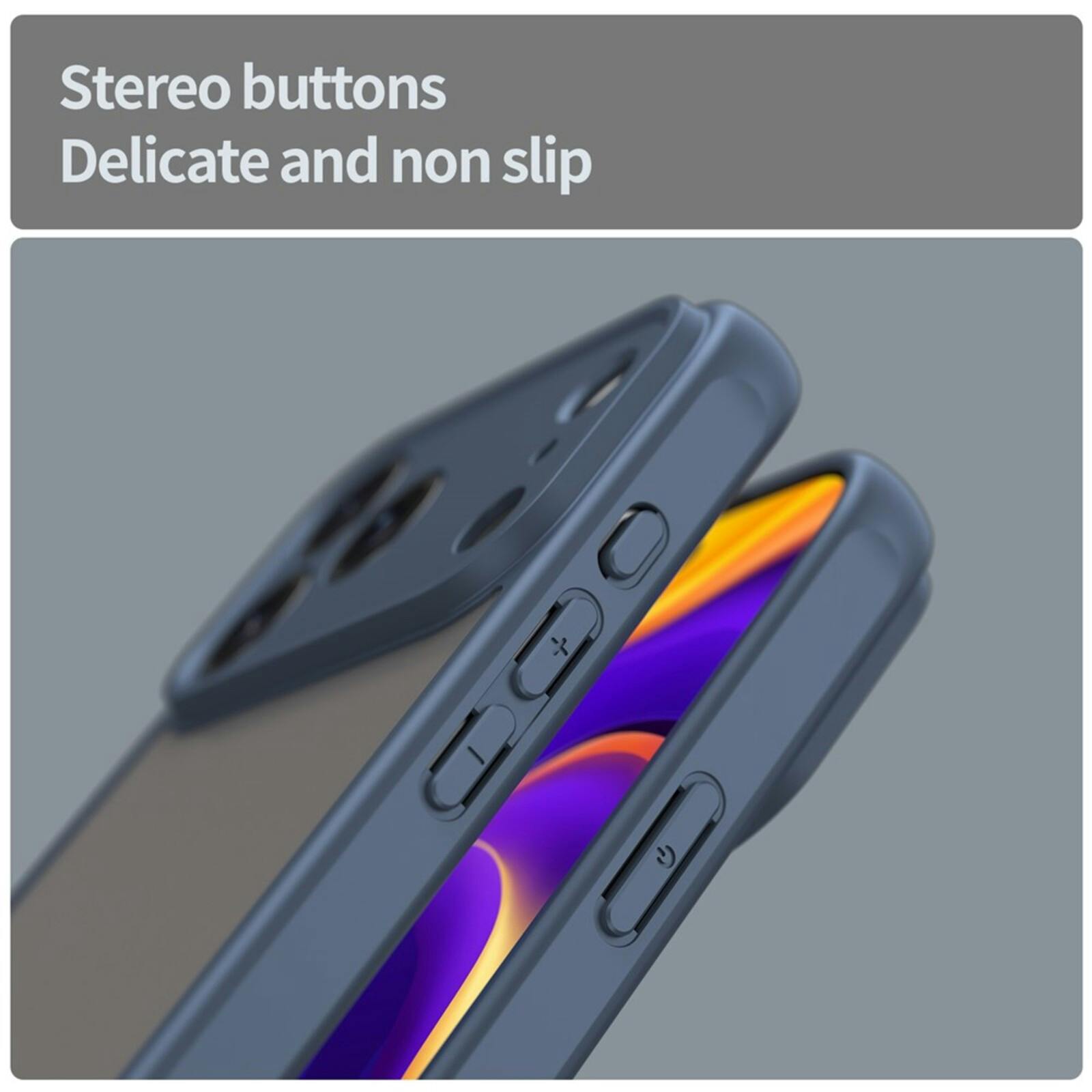 Mocaa Apple iPhone 17 Pro Max Slim Anti-Shock Hoesje Blauw