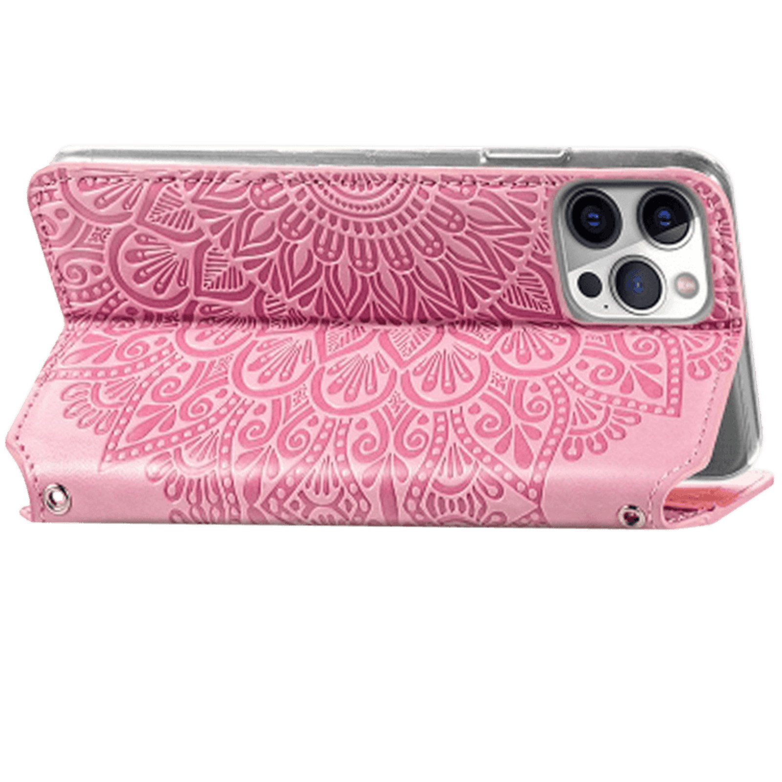 Mocaa iPhone 12 Pro Max Magnetic Mandala Wallet Roze