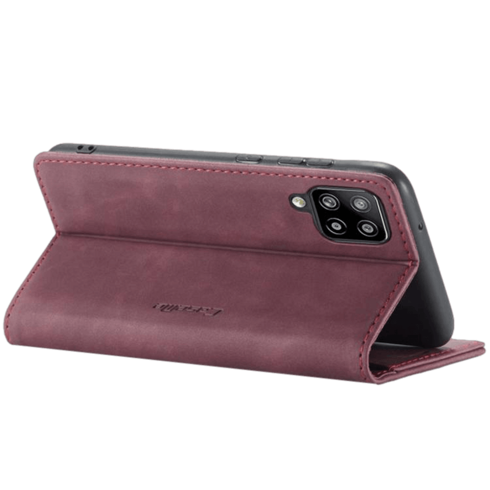 Caseme Samsung Galaxy A12 Business Wallet Bookcase Hoesje Rood