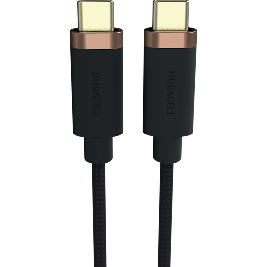 Duracell USB-C naar USB-C kabel Zwart - Voorkant