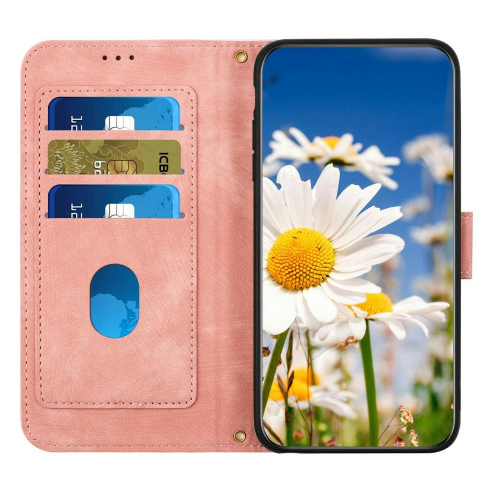 Mocaa Samsung Galaxy A16 Floral Series Bookcase Roze