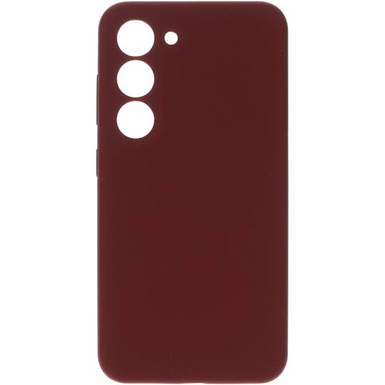 Mobiparts Samsung Galaxy S23 Siliconen Hoesje Rood - Achterkant