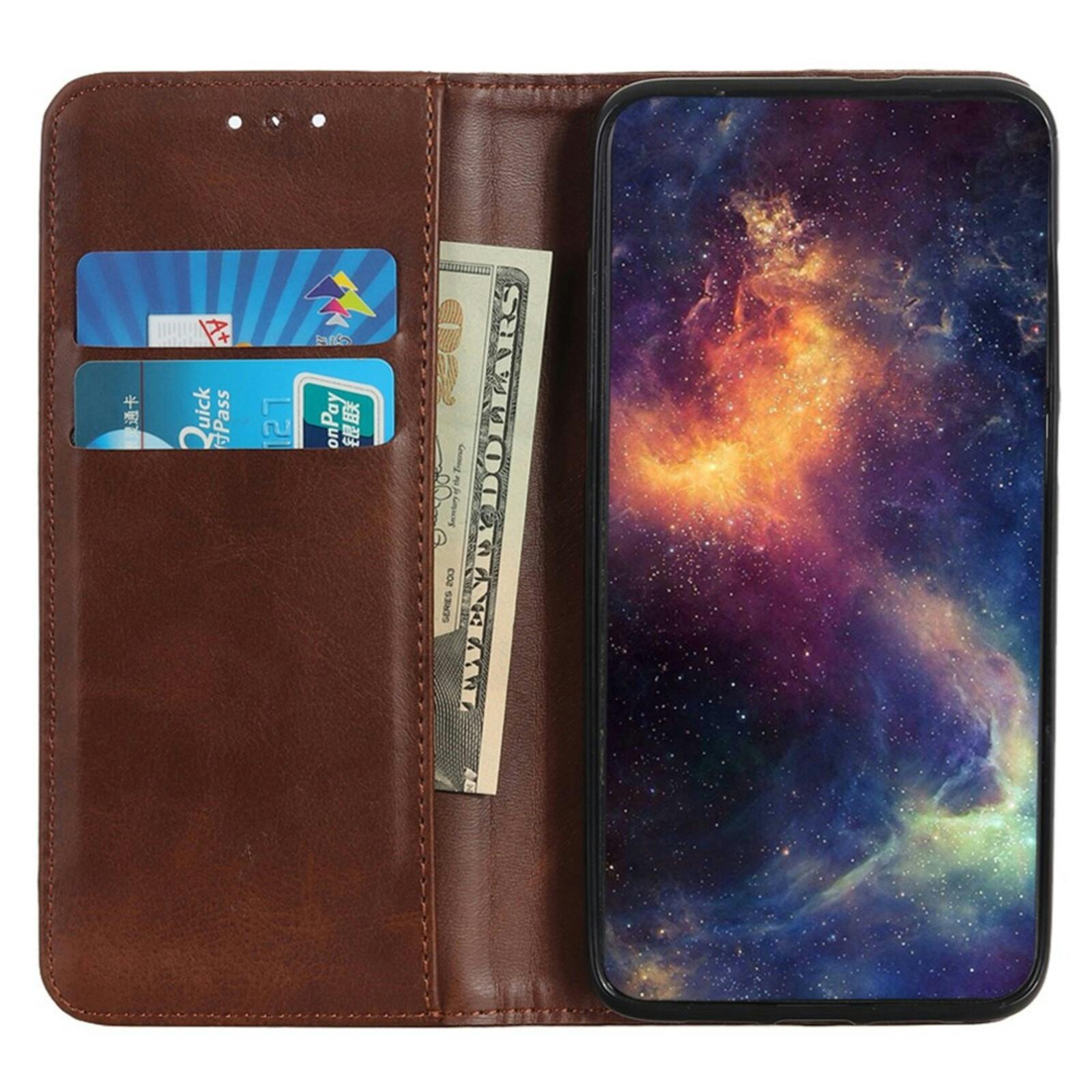 CaseBody Samsung Galaxy A36 Real Leather Wallet Hoesje Bruin