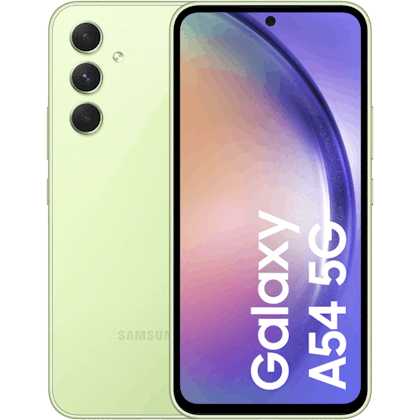 Samsung Galaxy A54 5G Awesome Lime - Voorkant & achterkant