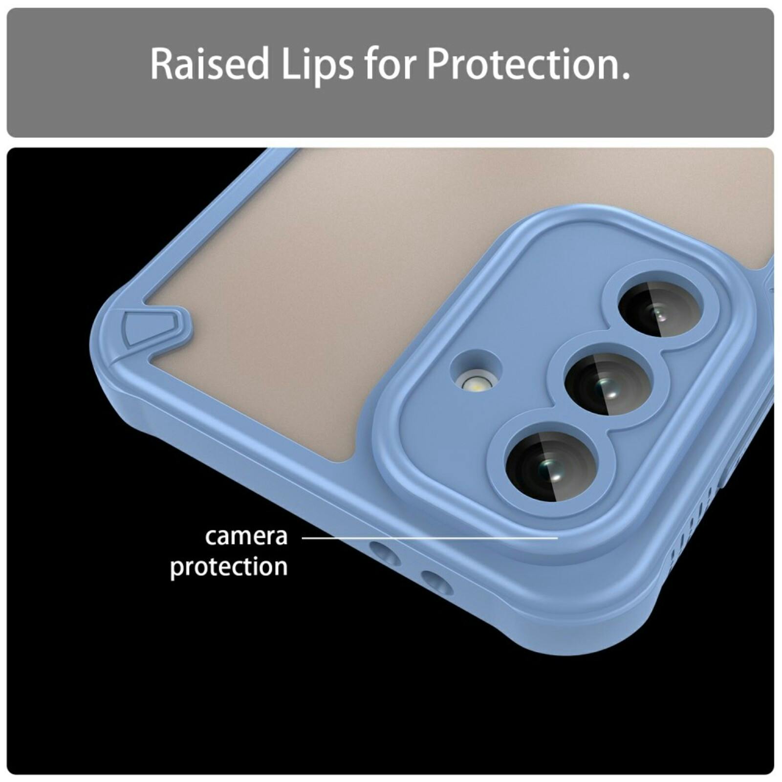 Mocaa Samsung Galaxy A36 Lichtgewicht Rugged Beschermhoesje Blauw