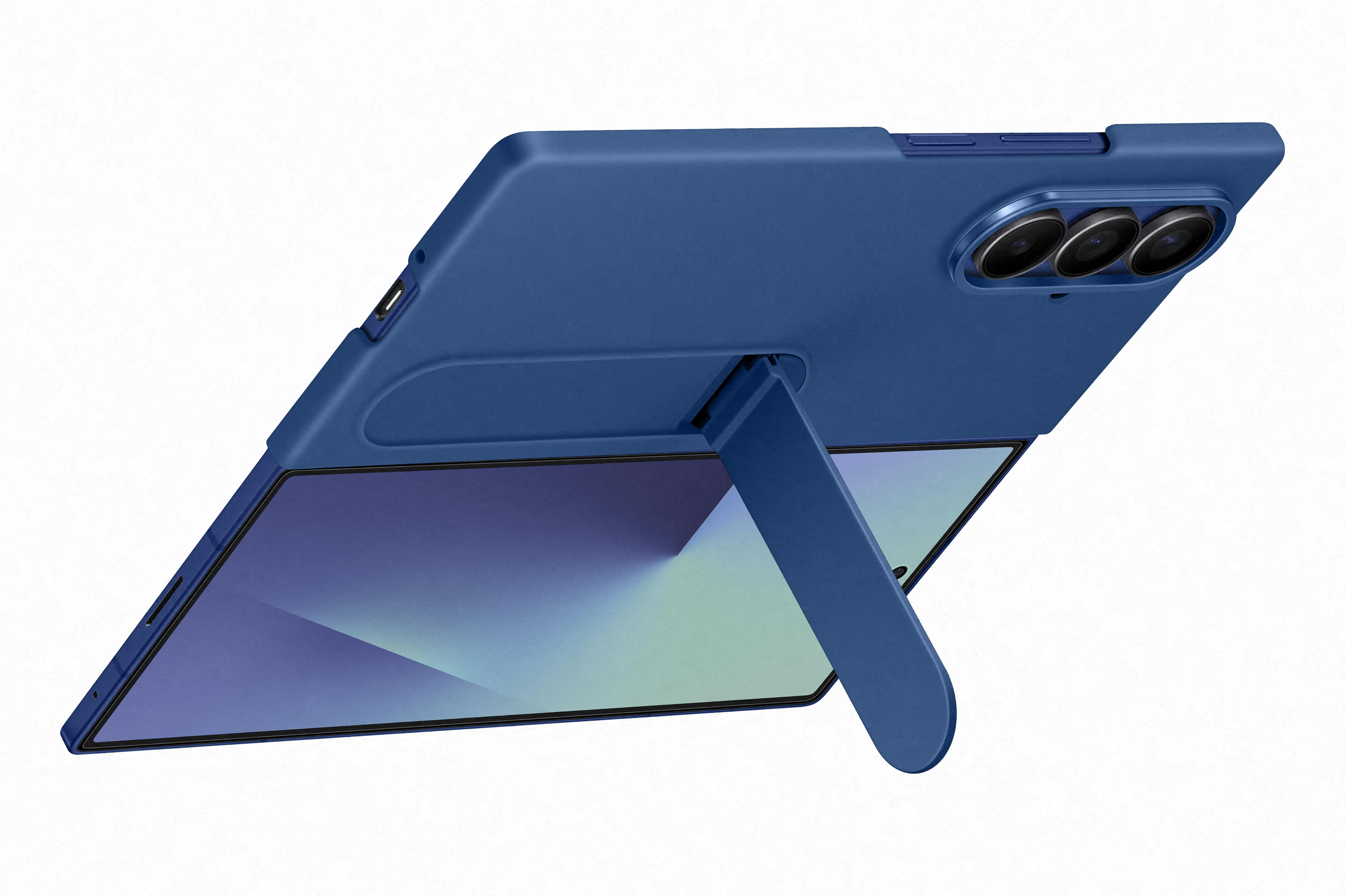 Samsung Galaxy Z Fold7 Siliconen Case Blauw