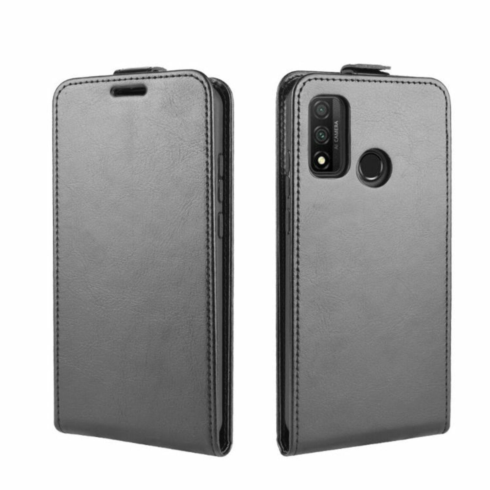 Comfycase Huawei P Smart 2020 Verticale Flip Cover met Pasruimte Zwart