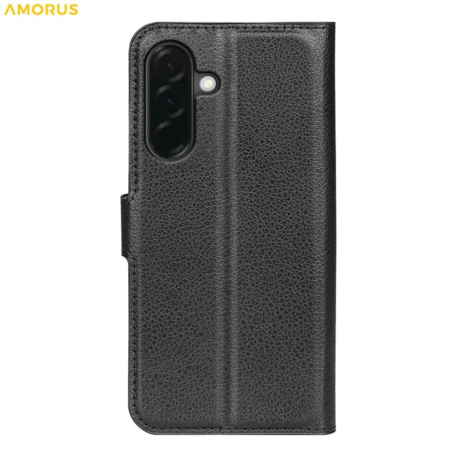 Amorus Samsung Galaxy A37 Bookcase Hoesje Zwart