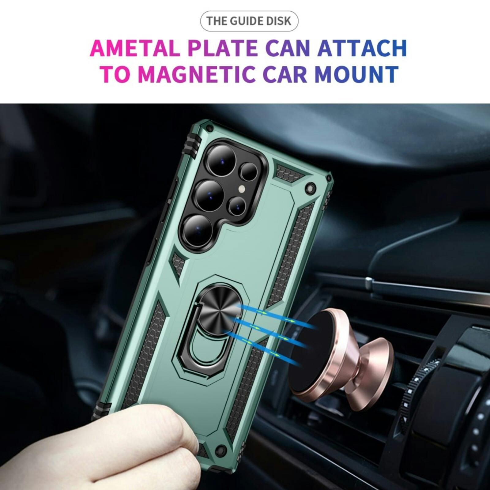 CaseBody Samsung Galaxy S25 Ultra Shield Case Groen