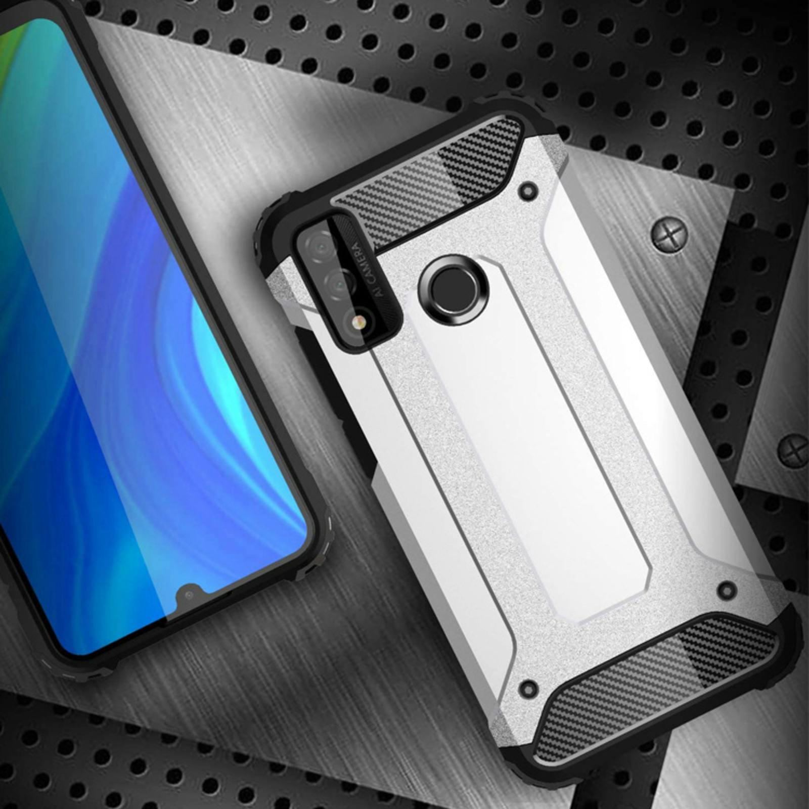 CaseBody Huawei P Smart 2020 Shockproof Hoesje Steel Armor Zilver