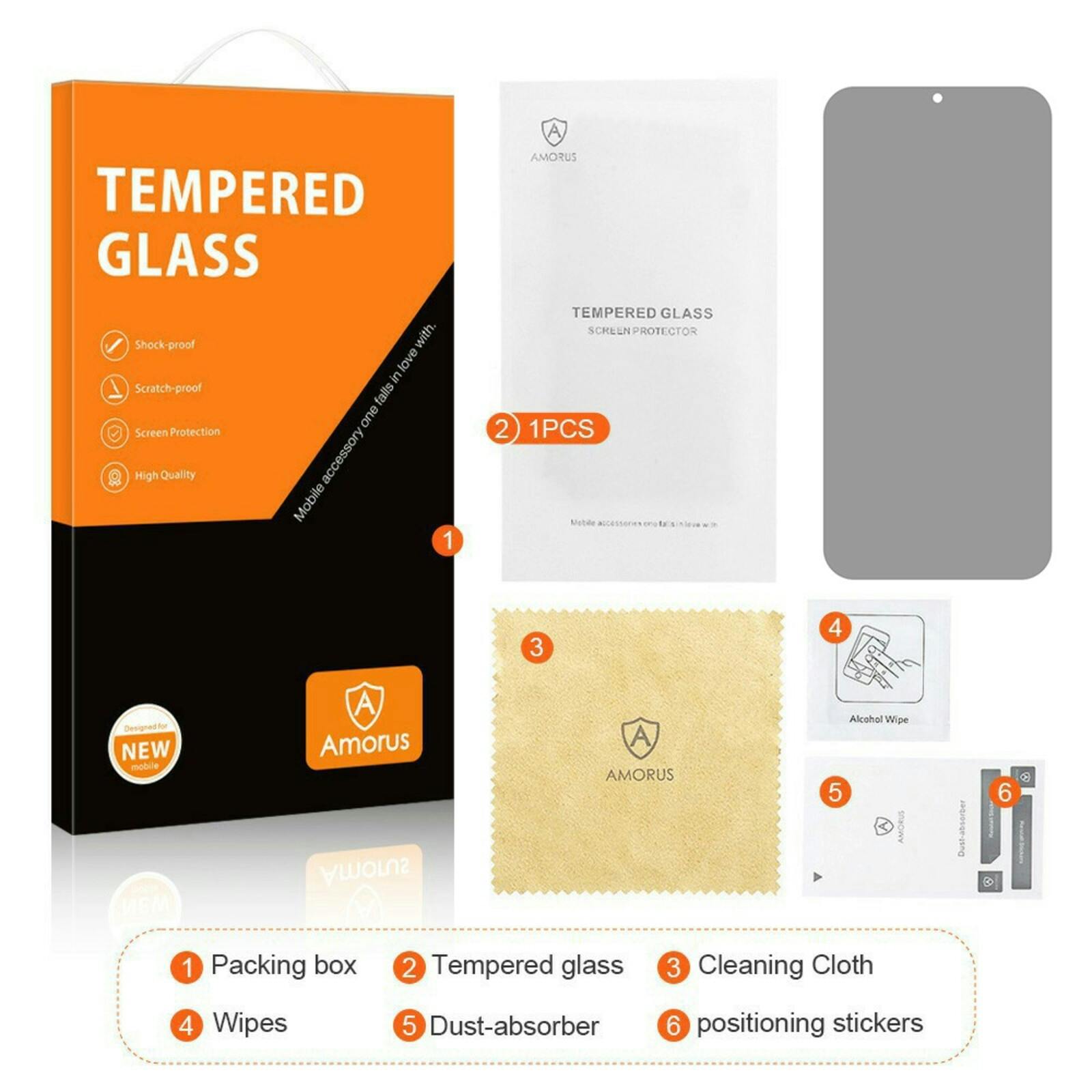 Amorus Xiaomi 17T Gehard Glas Privacy Screenprotector Transparant