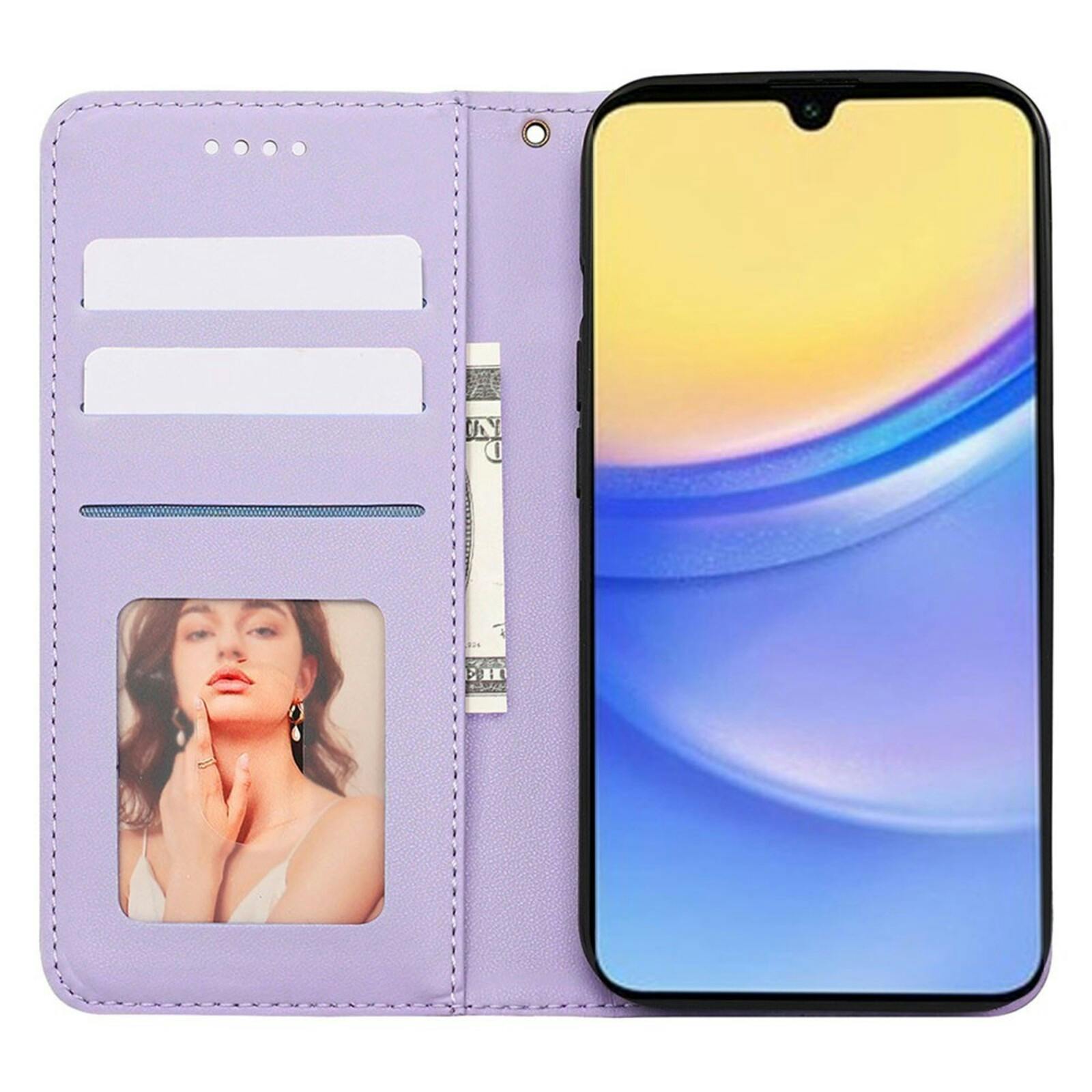 TwoTone Samsung Galaxy A36 Slim Magnetic Bookcase Paars