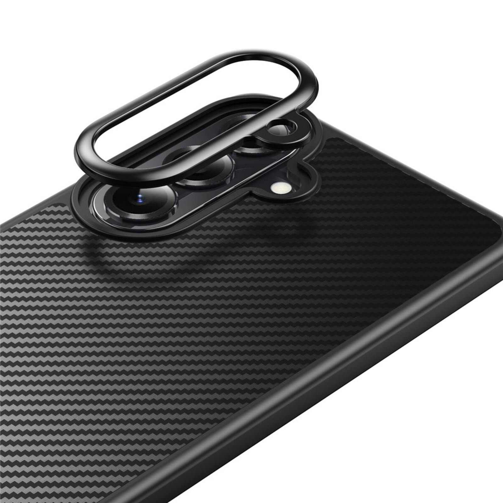 CaseBody Samsung Galaxy S26 Carbon Fiber Magnetic Hoesje Zwart