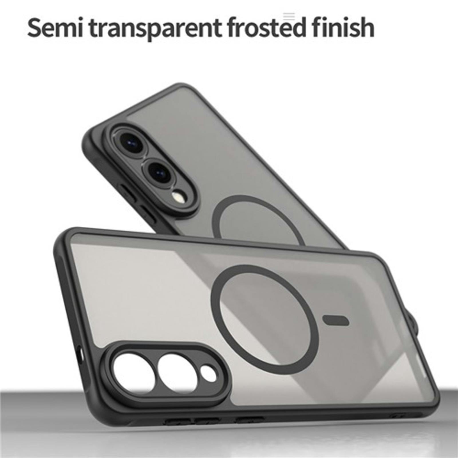 CaseBody Samsung S25 Edge Slim Anti-Shock MagSafe Hoesje Zwart