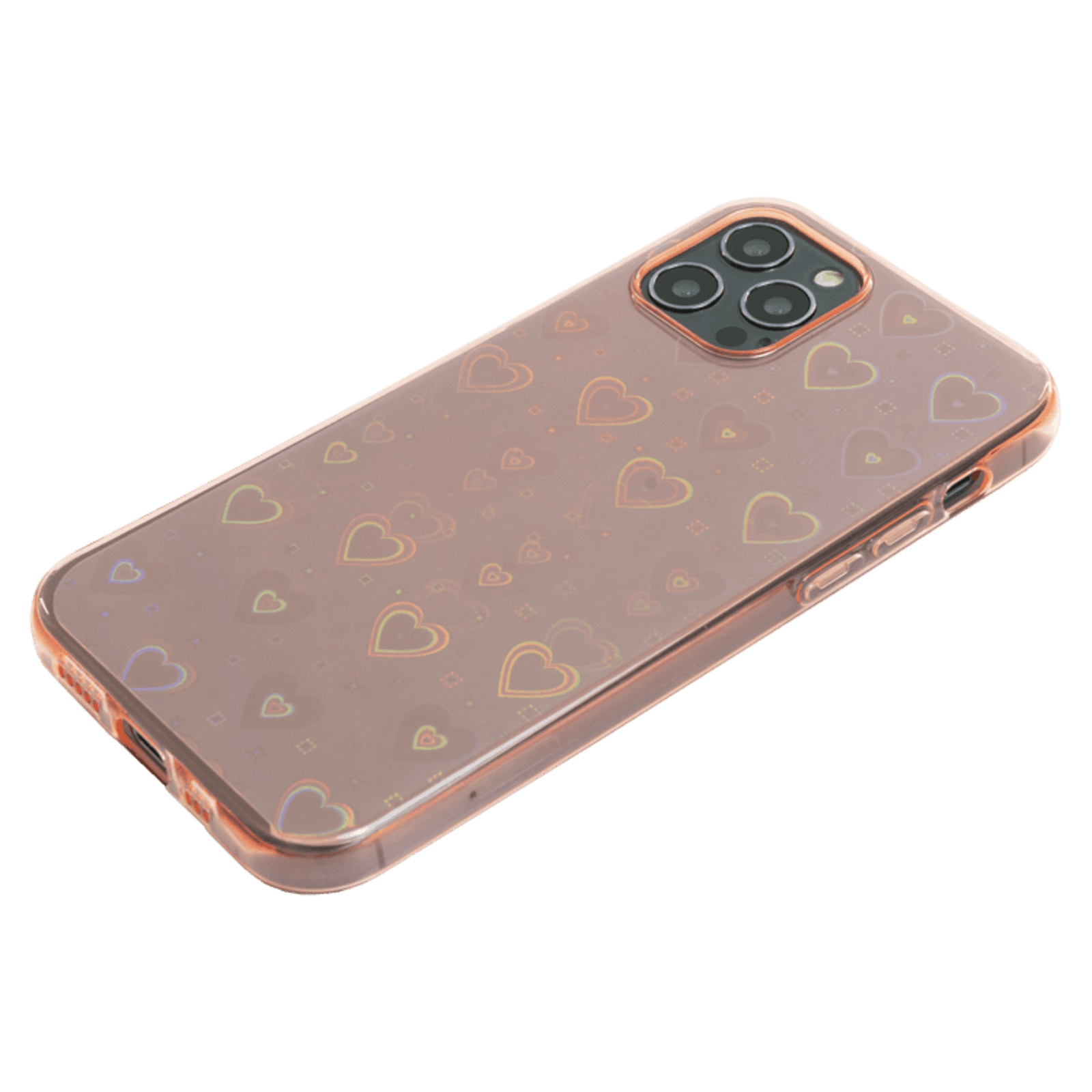 Mocaa iPhone 11 3D Effect Hoesje Hartjes Roze