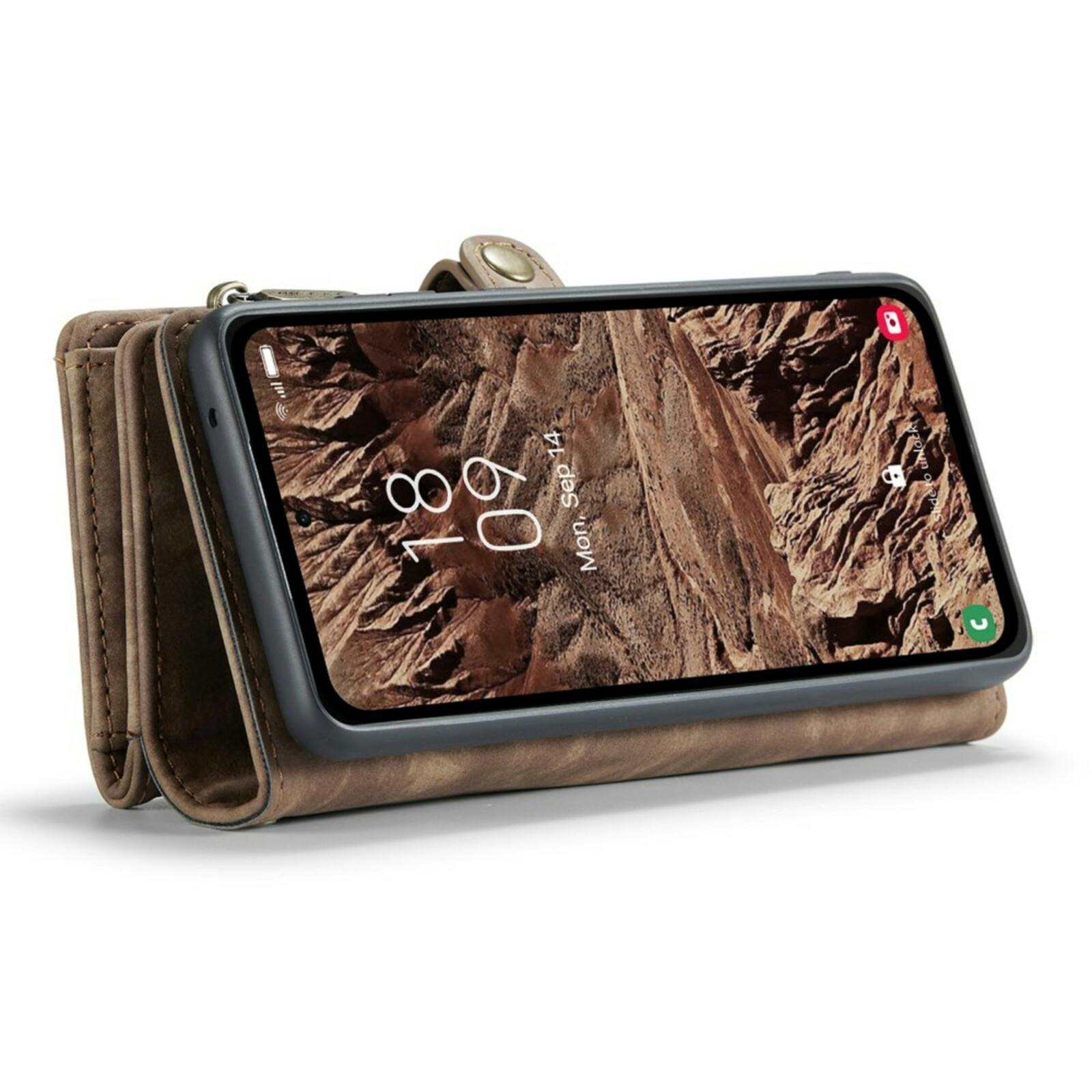 Caseme Samsung A55 Vintage Wallet Hoesje Bruin