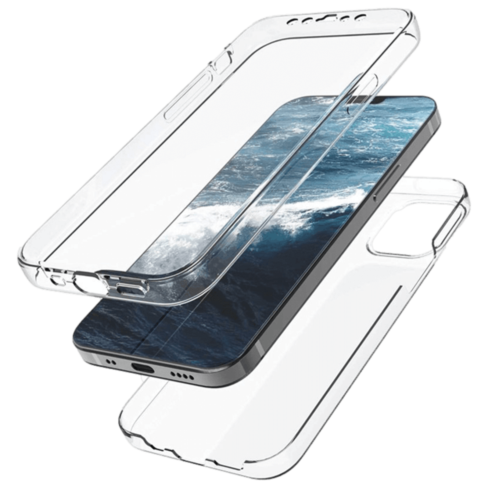 Mocaa iPhone 12 Pro Max Full Body Beschermhoes Transparant