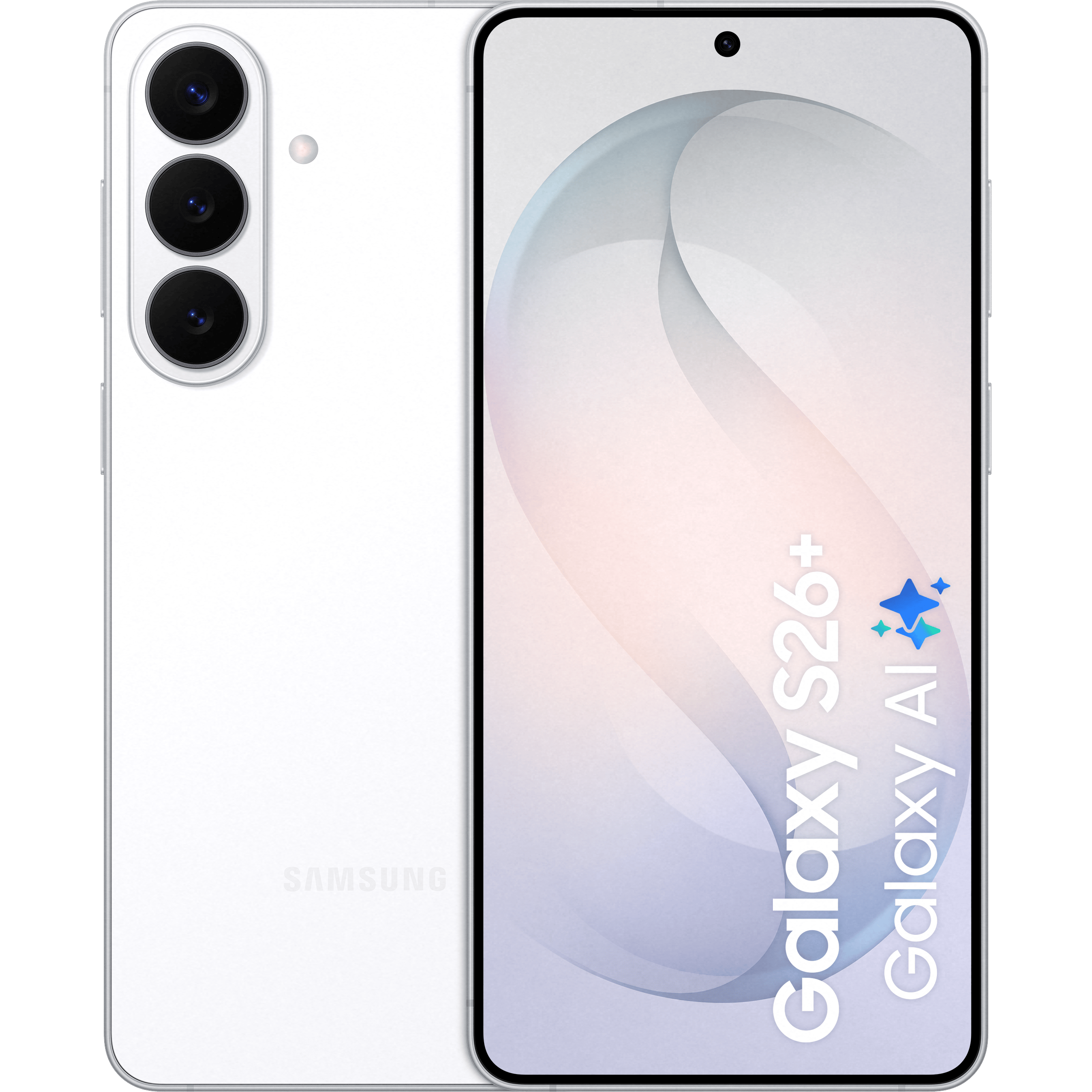 Samsung Galaxy S26 Plus White - Voorkant & achterkant