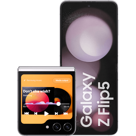 Samsung Galaxy Z Flip5 5G Lavender - Voorkant & achterkant
