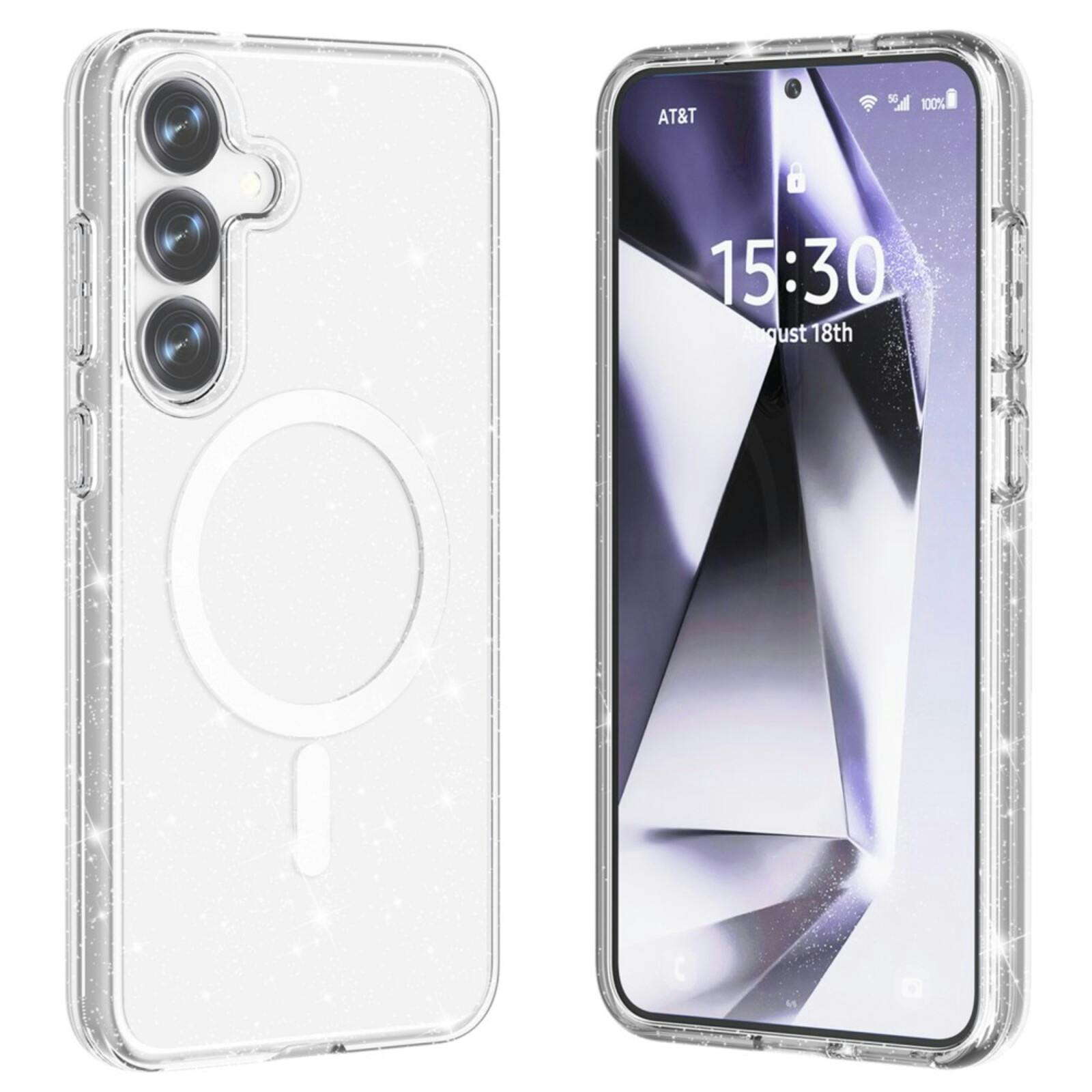 Mocaa Samsung S25 Glitz MagSafe Beschermhoesje Transparant