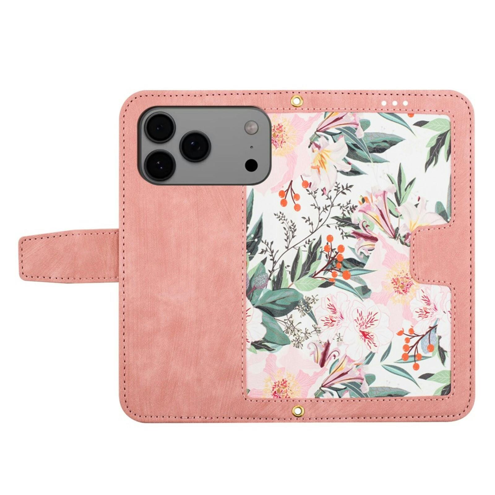 Mocaa Apple iPhone 17 Pro Max Floral Series Bookcase Roze