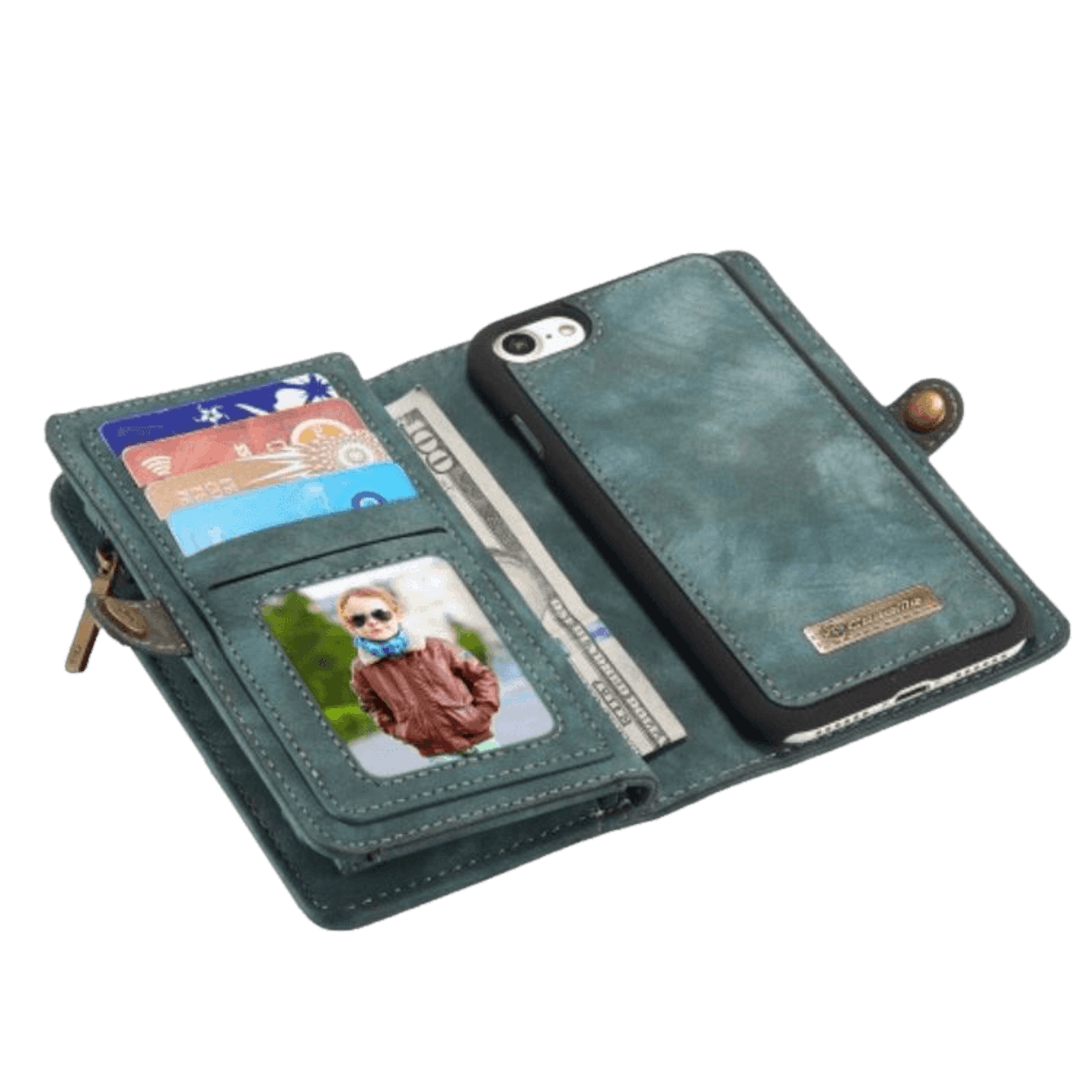 Caseme iPhone 6 Plus / 6s Plus Vintage Bookcase Hoesje Blauw