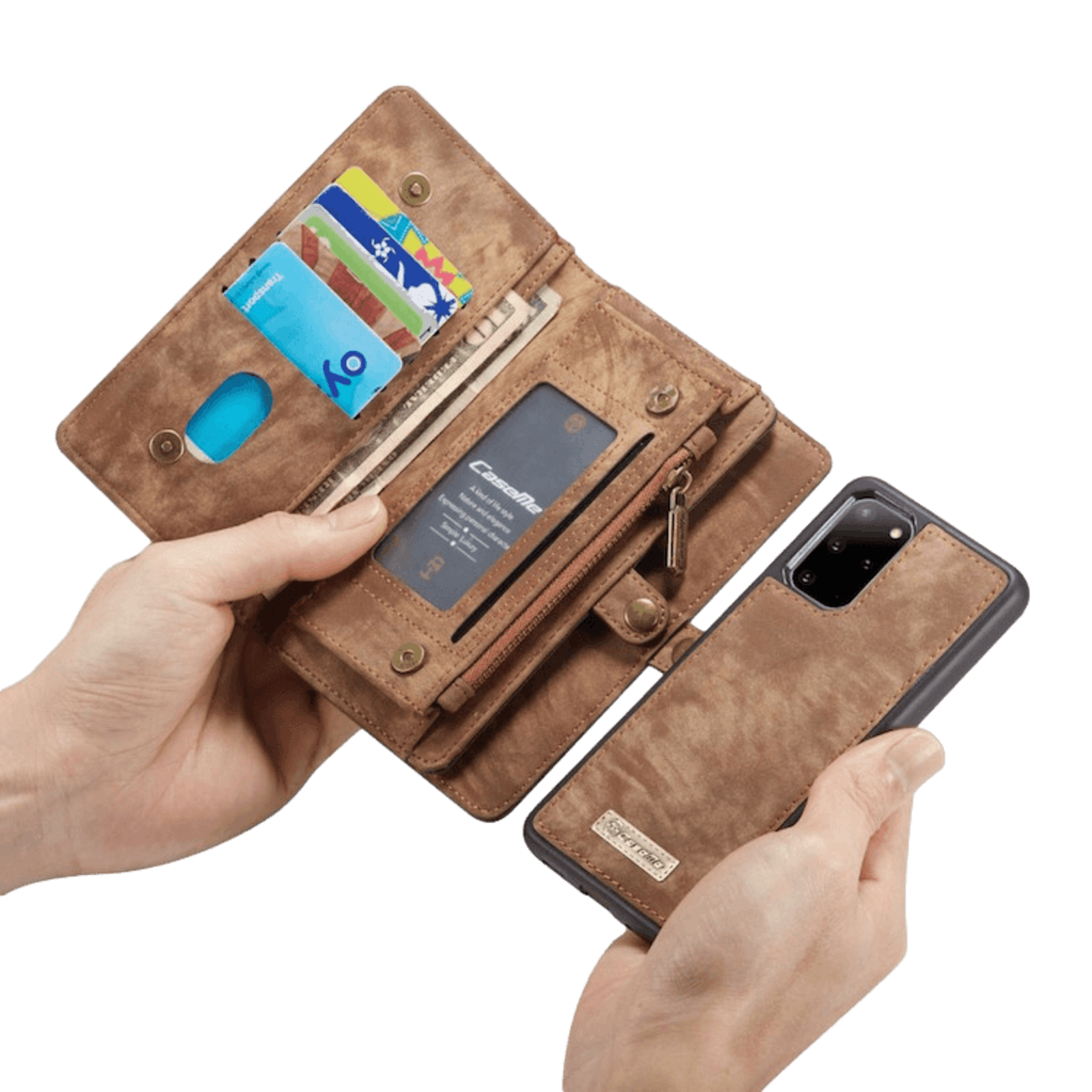 Caseme Samsung Galaxy S20 Ultra Vintage Bookcase Hoesje Bruin