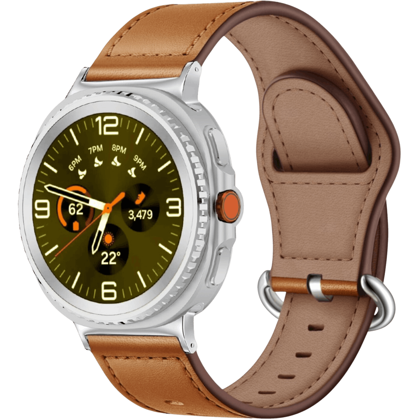 Kalebol Samsung Galaxy Watch8 (Classic) Leren Horlogebandje Bruin