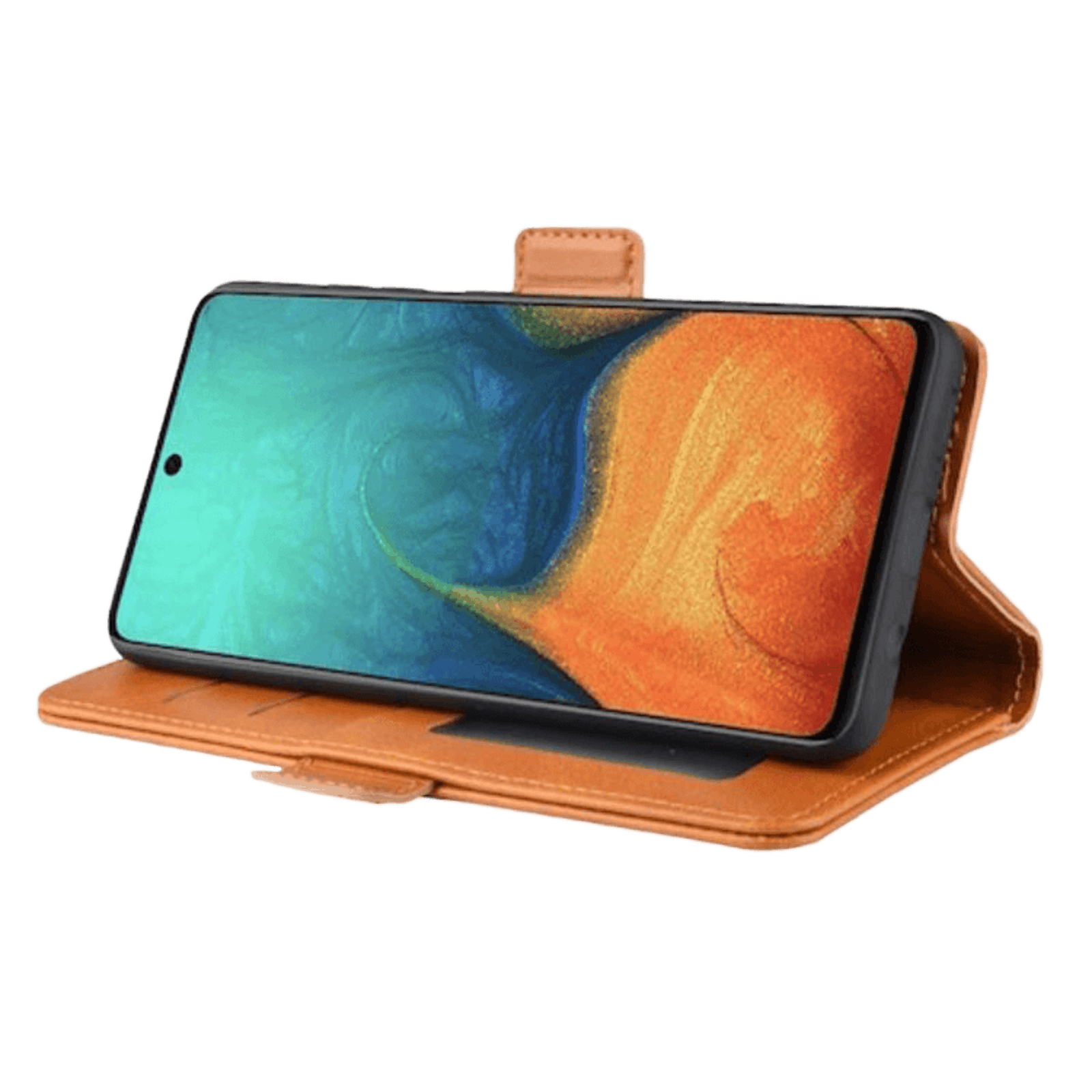 Comfycase Samsung Galaxy A71 Bookcase Beschermhoesje Bruin