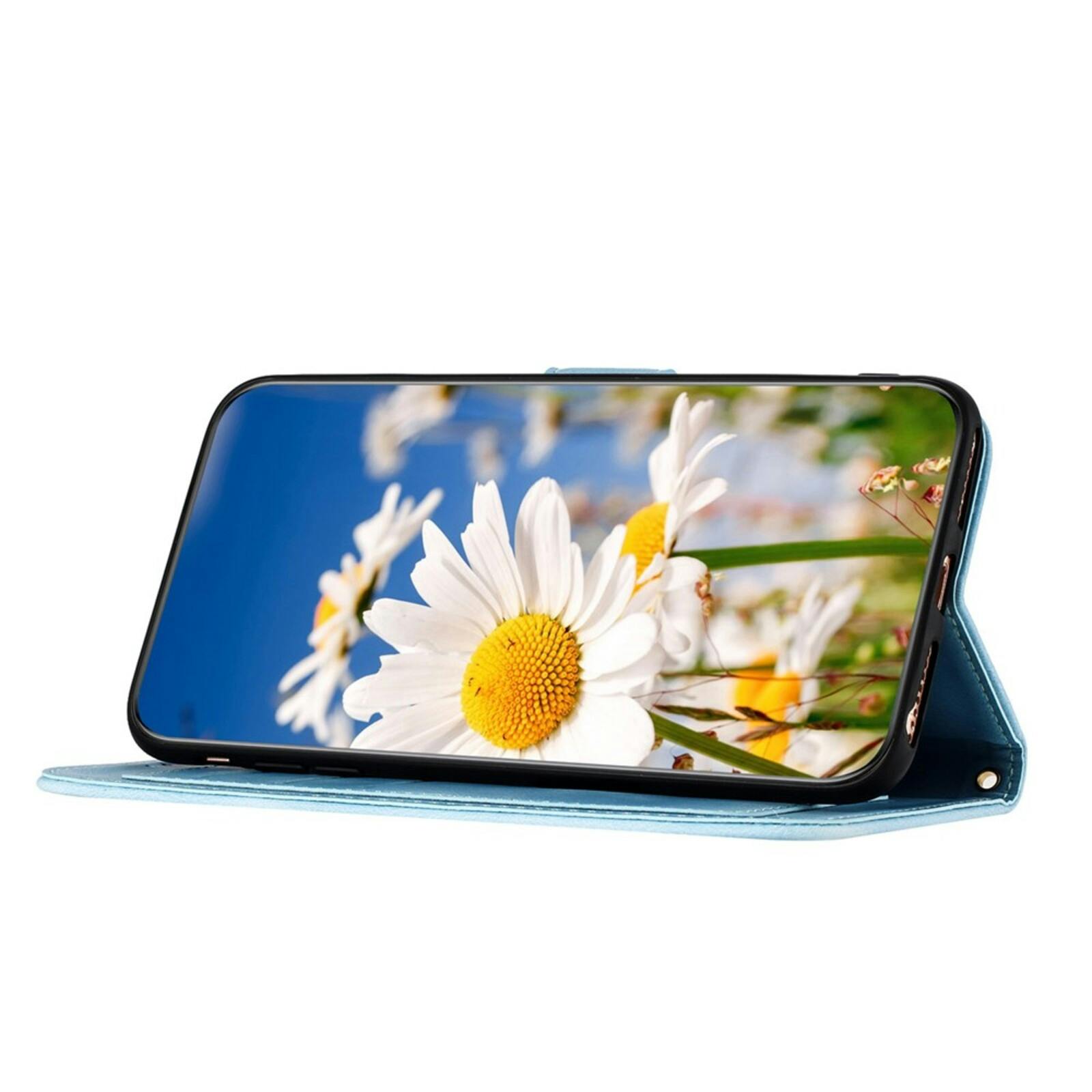 Mocaa Apple iPhone 17 Floral Series Bookcase Blauw