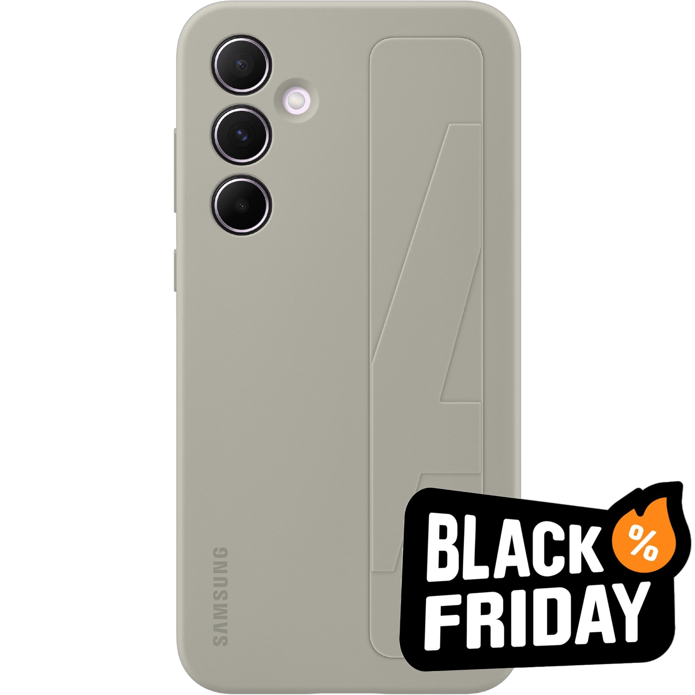 Samsung Galaxy A55 Standing Grip Hoesje Grijs