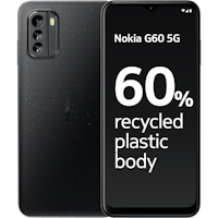 Nokia G60 5G Pure Black - Voorkant & achterkant met abonnement