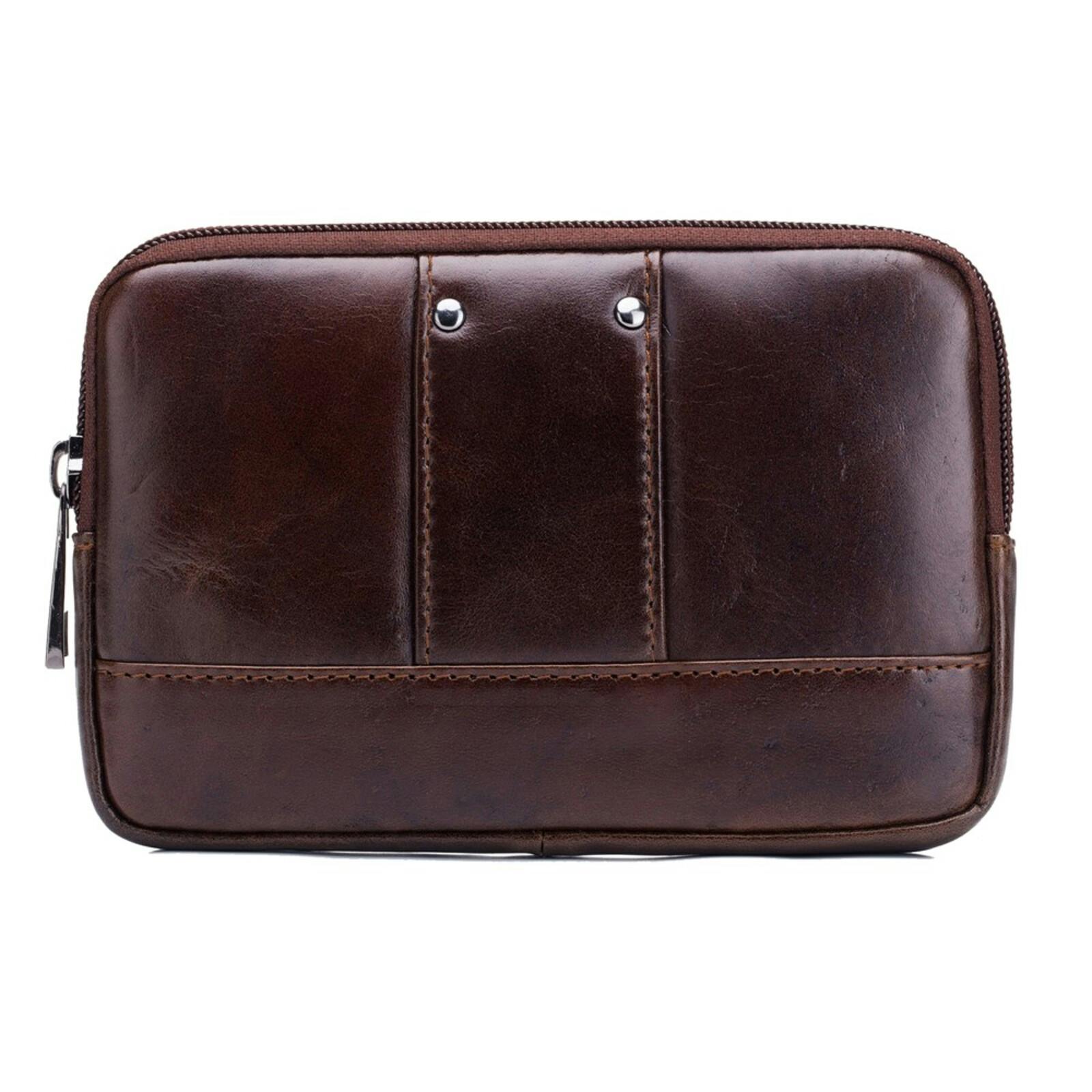 Bullcaptain Horizontal Leather Smartphone Pouch Bruin L