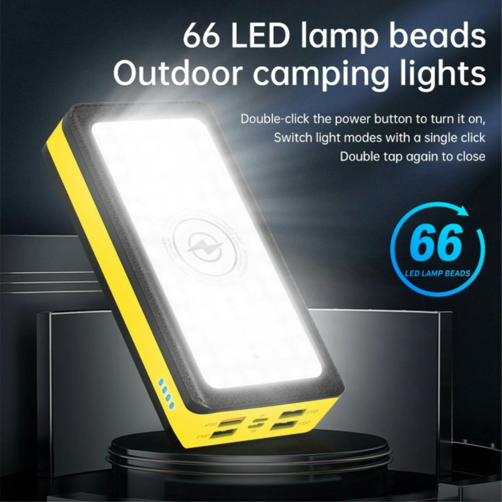 PSOOO 40.000mAh Fast Charging Outdoor Powerbank Geel 40.000 mAh