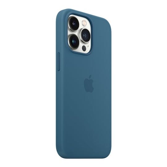 Apple iPhone 13 Pro MagSafe Siliconen Hoesje Blauw Jay