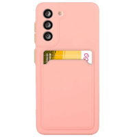 CaseBody Samsung Galaxy S21 FE Telefoonhoesje met Kaarthouder Roze
