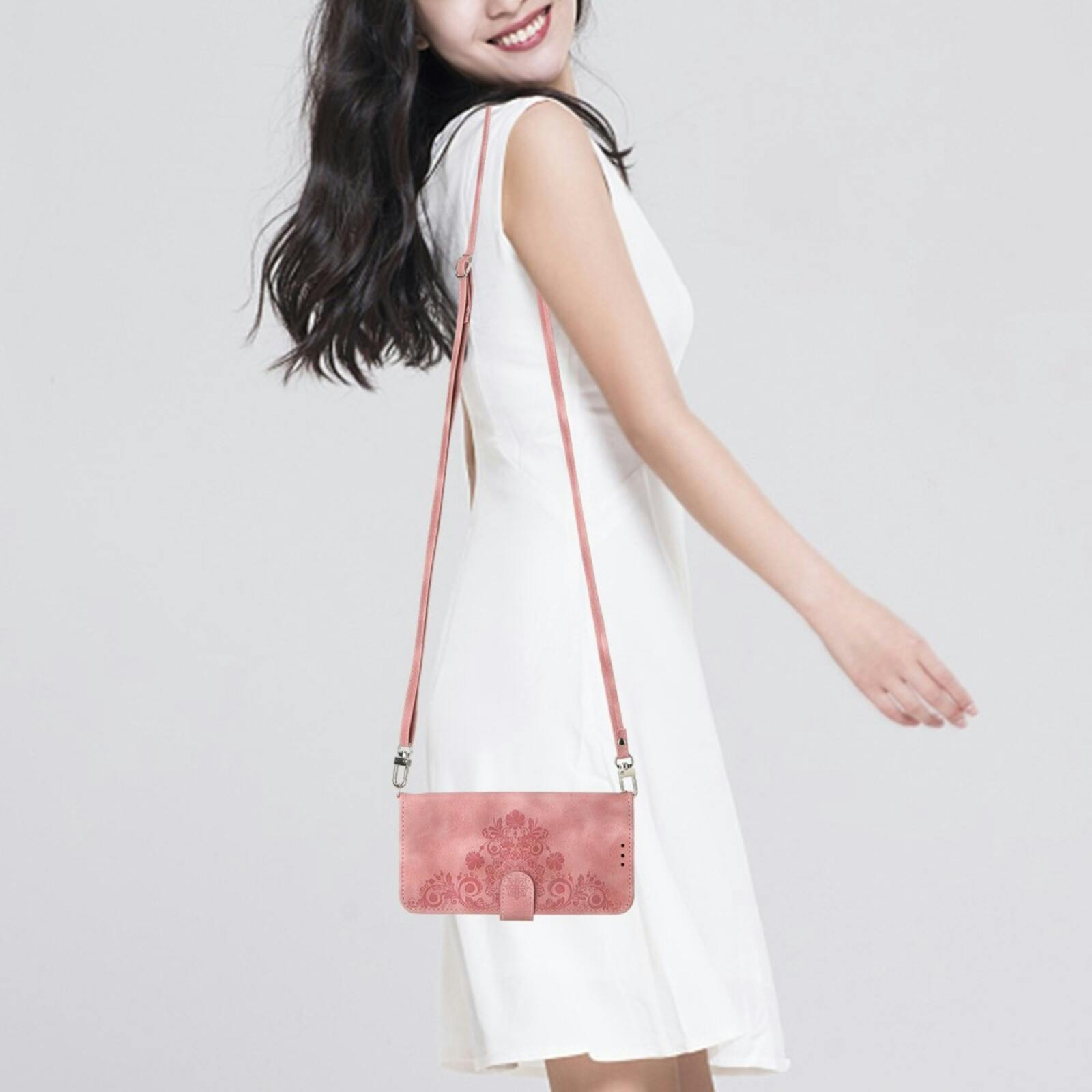 Comfycase Apple iPhone 16e Zacht Boek Hoesje met Gravure Roze