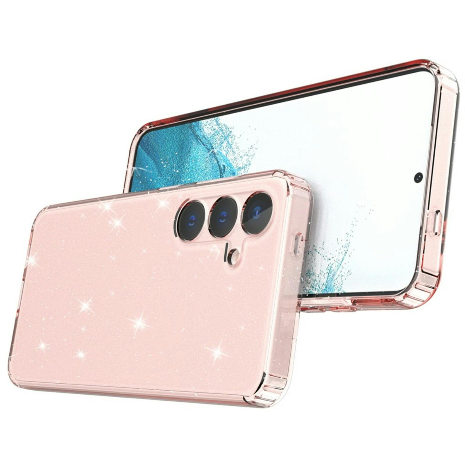 Mocaa Samsung Galaxy S24 Glitz Beschermhoesje Roze