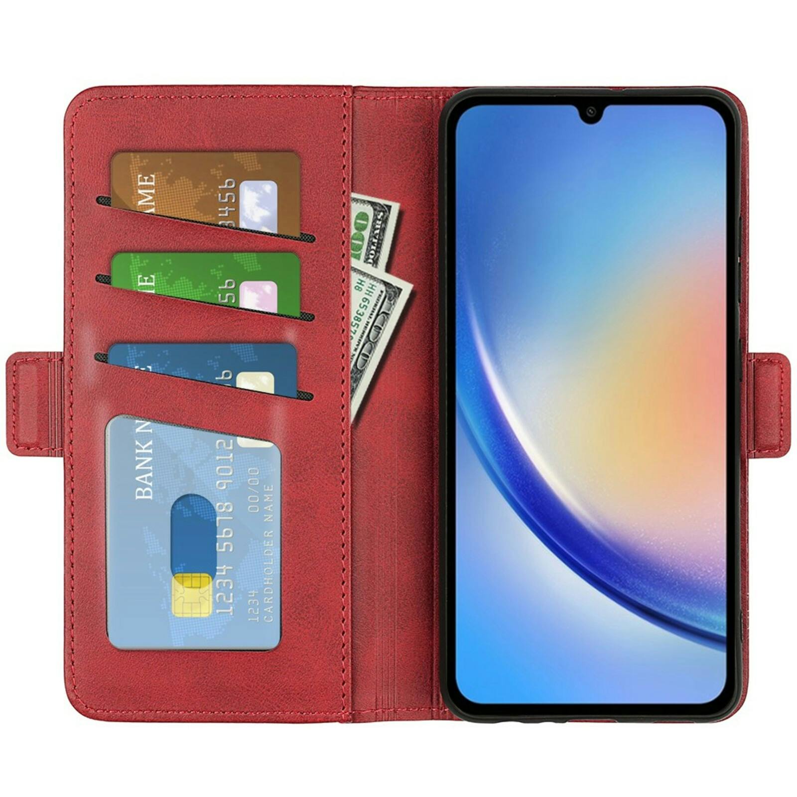 Comfycase Samsung Galaxy A35 Bookcase Hoesje Rood