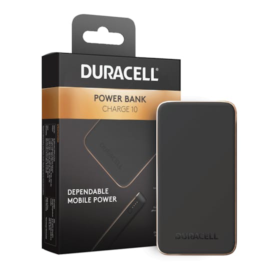 Duracell Charge10 Powerbank Zwart