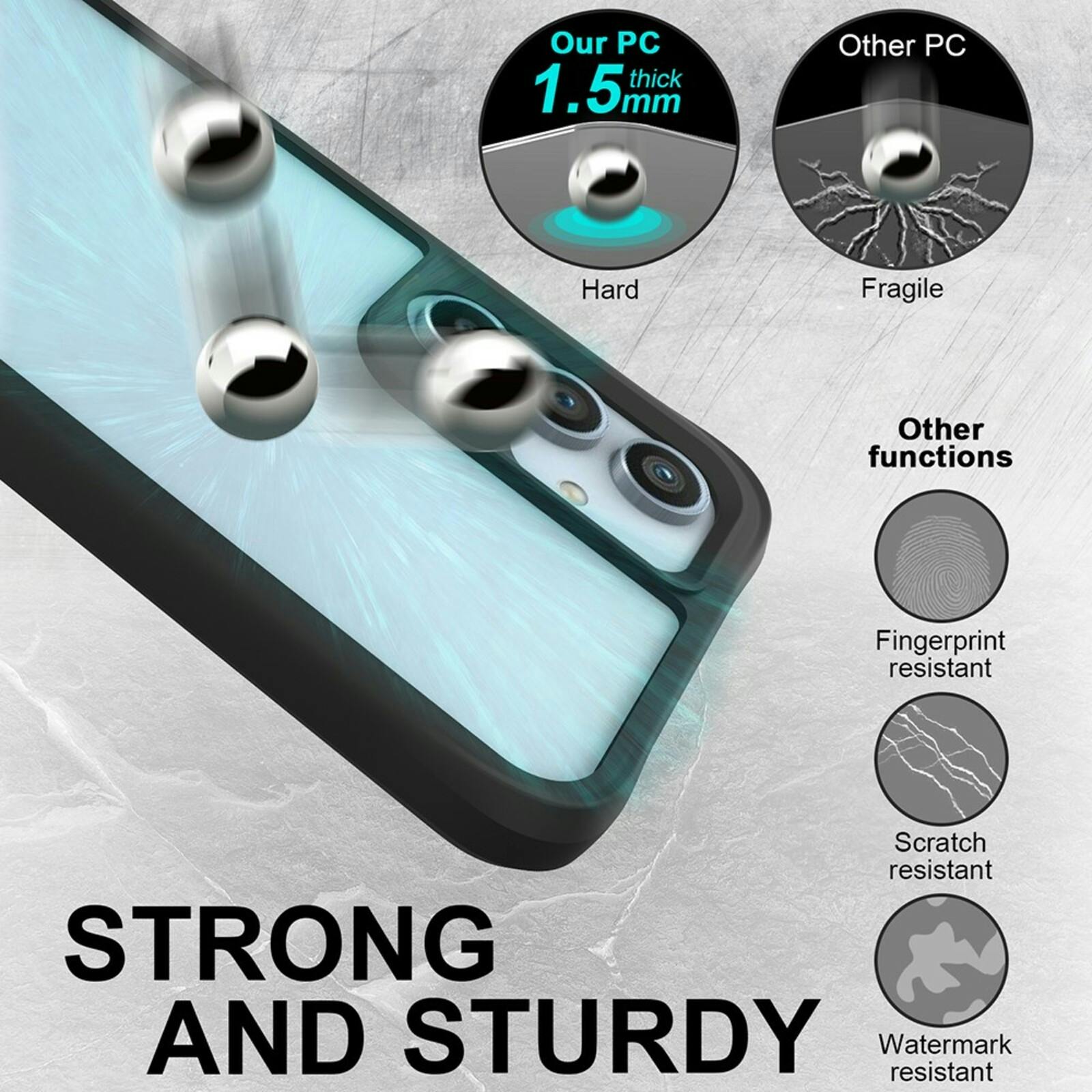 CaseBody Samsung A15 Combat X Beschermhoesje Zwart