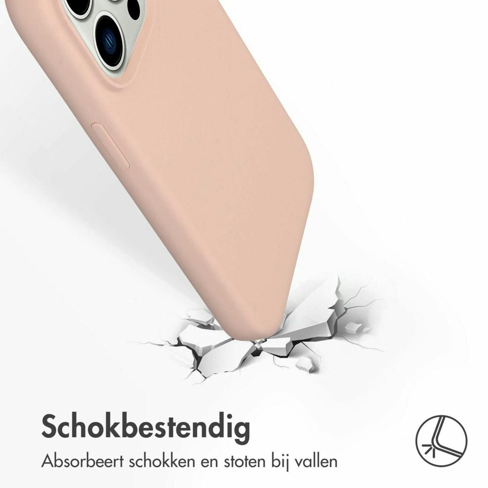Accezz iPhone 14 Pro Siliconen Hoesje Roze