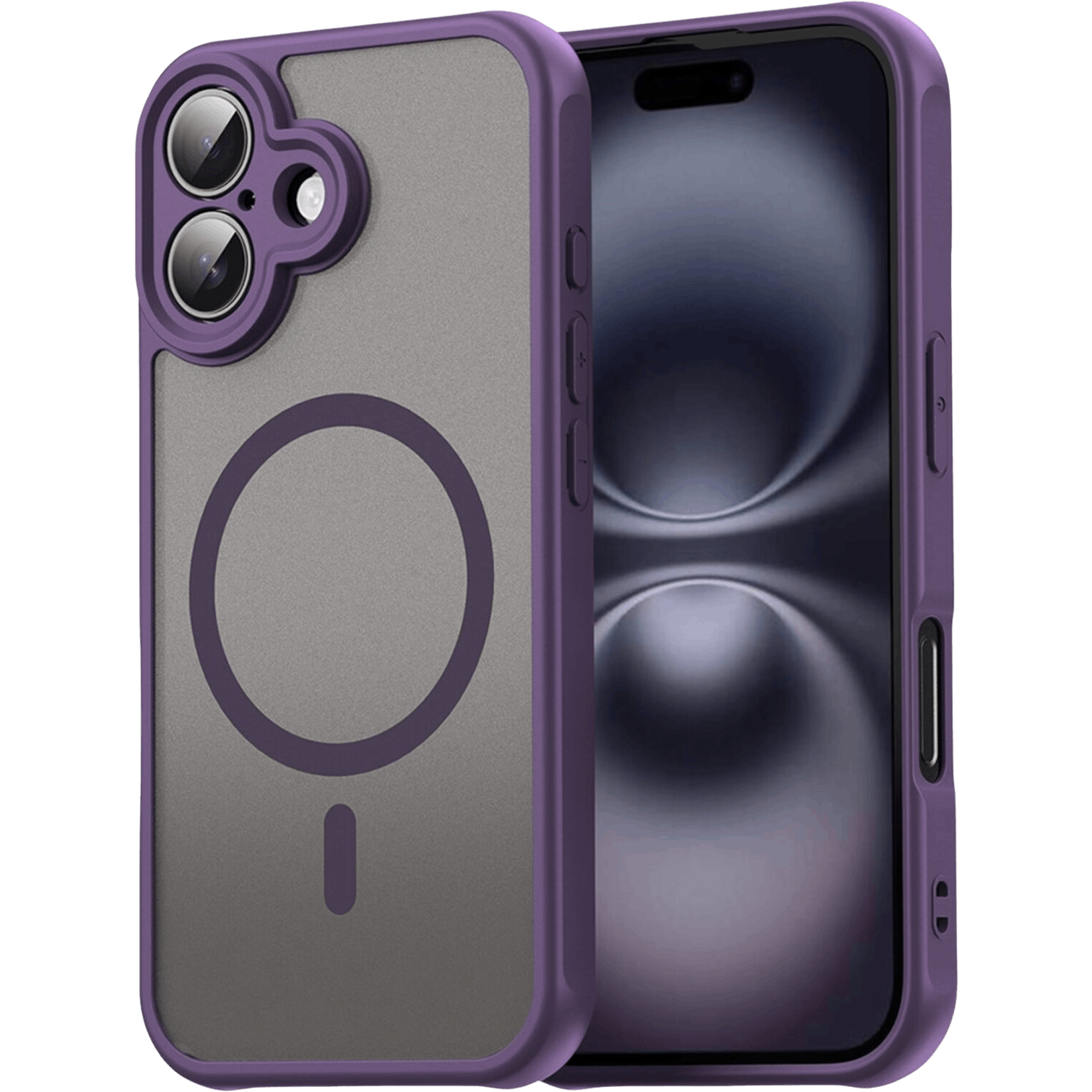 Mocaa Apple iPhone 16 Slim Anti-Shock MagSafe Hoesje Paars