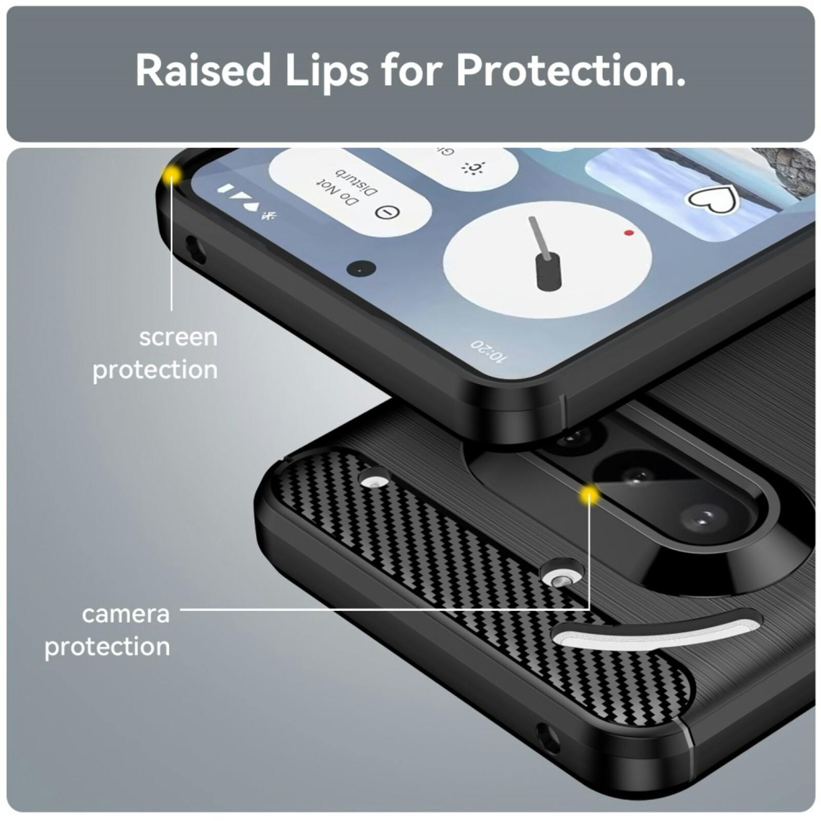 Mocaa Nothing Phone (3a) Brushed Hoesje Zwart