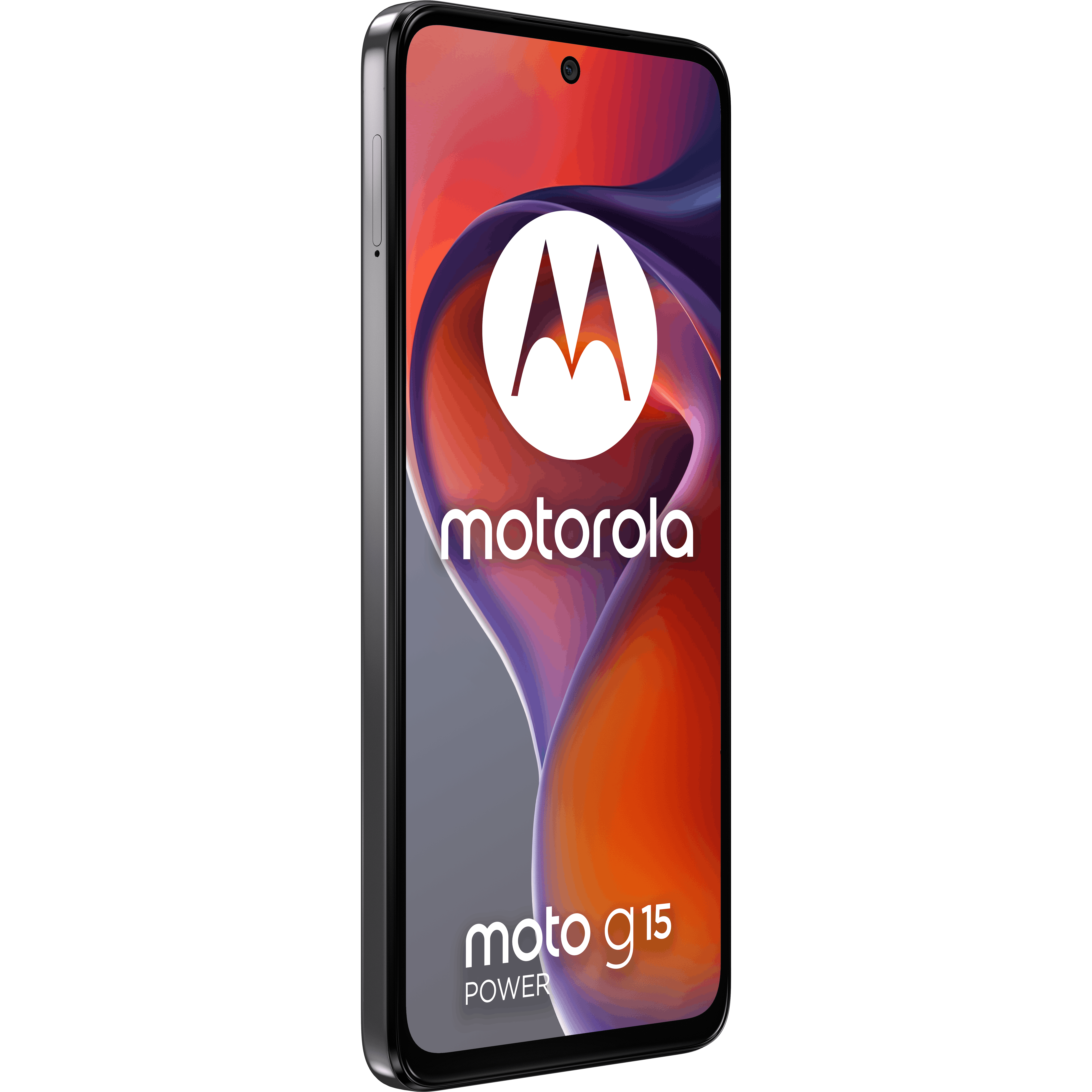 Motorola Moto G15 Power Gravity Grey - Aanzicht vanaf links